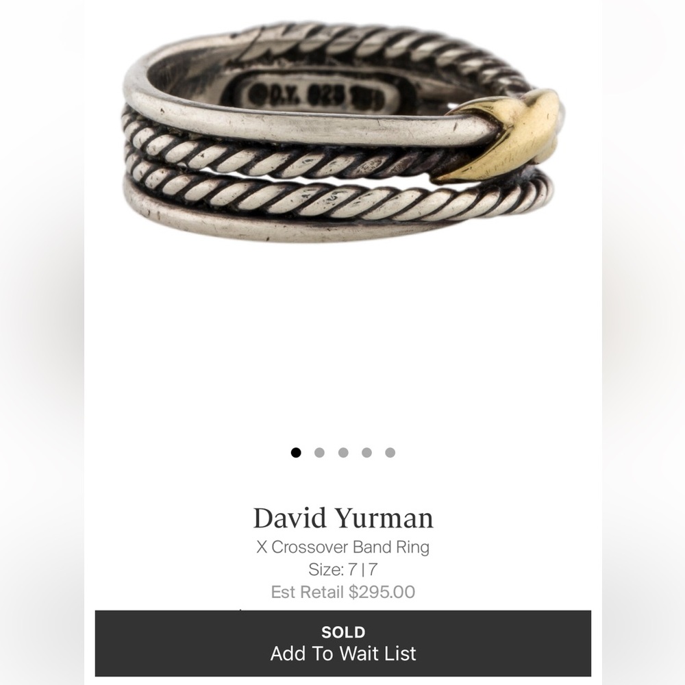 David Yurman X Crossover Band Ring ♥️♥️♥️